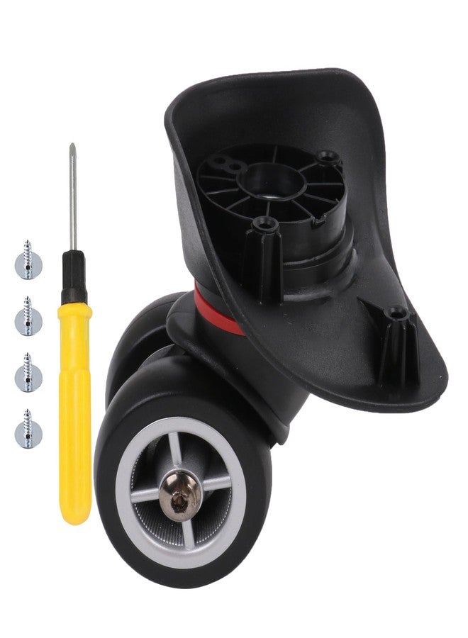 logyues Universal Swivel Wheel Left（Small） Suitcase Wheel (1L) 115W Series W042 Wheel Replacement Black - Image 1